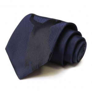 Тёмно-синий галстук Moschino с рисунком