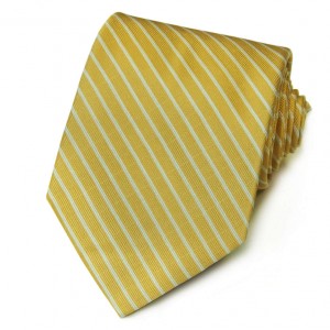 Жёлтый шёлковый галстук Celine с полосками