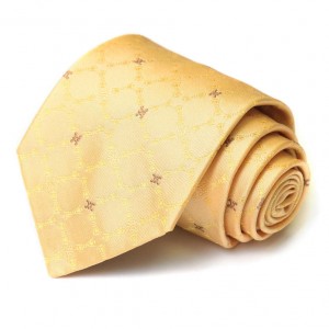 Жёлтый шёлковый галстук Celine с графическим узором