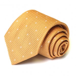 Жёлтый шёлковый галстук Celine с фактурой