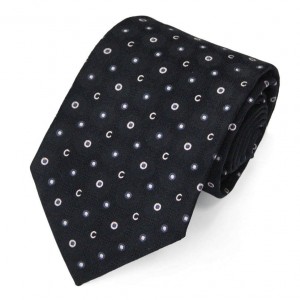 Чёрный галстук Celine из шёлка