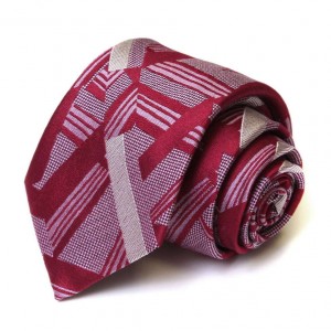 Вишнёвый галстук Сhristian Lacroix с абстрактным рисунком