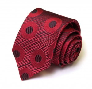 Бордовый галстук Сhristian Lacroix в горошек