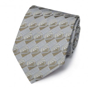 Серый галстук Сhristian Lacroix с геометрическим рисунком