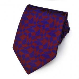 Фиолетовый галстук Сhristian Lacroix с абстрактной клеткой