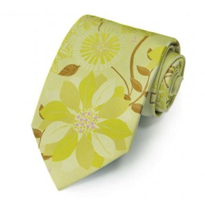 Салатовый галстук Emilio Pucci с цветами