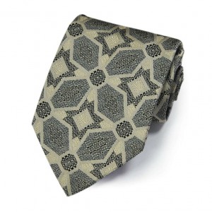 Серый галстук Emilio Pucci с геометрическим рисунком