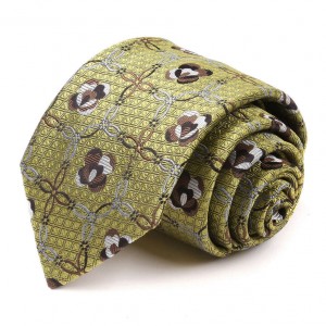 Зелёный галстук Emilio Pucci с узором