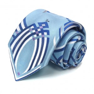 Голубой галстук Emilio Pucci с орнаментом