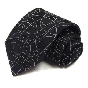 Чёрный галстук Emilio Pucci с абстрактным узором
