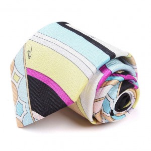 Разноцветный галстук Emilio Pucci с абстракцией