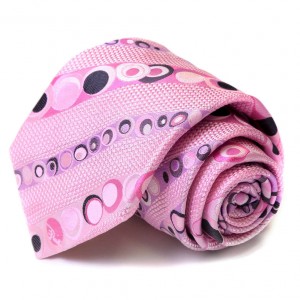 Розовый галстук Emilio Pucci в горошек