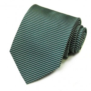Зелёный галстук Rene Lezard в полоску