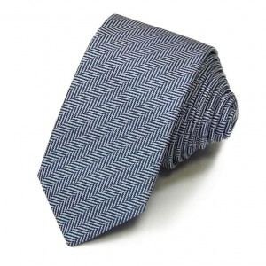 Синий галстук Rene Lezard с фактурой ёлочка