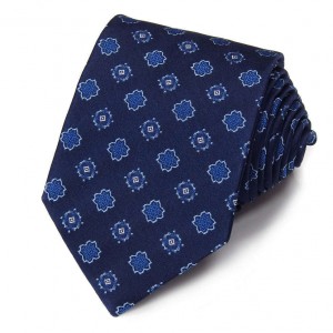 Синий галстук Roberto Conti с эмблемами