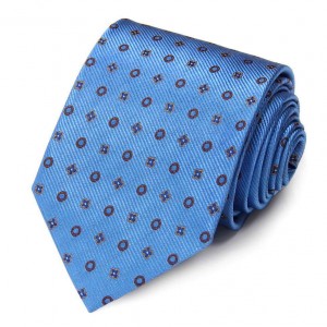 Голубой галстук Roberto Conti с фигурками