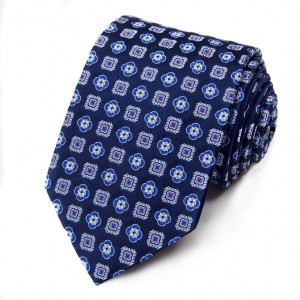 Синий галстук Roberto Conti с маленькими цветочками