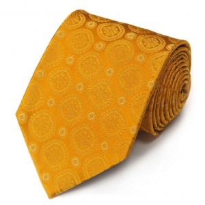 Золотистый галстук Roberto Conti с фактурой