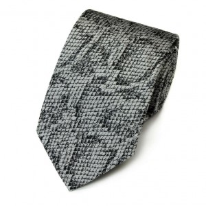 Серый галстук Kenzo Takada с рисунком - питон