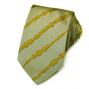 Оливковый галстук Kenzo Takada с полосами