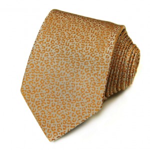 Бронзовый галстук Kenzo Takada с леопардовым рисунком