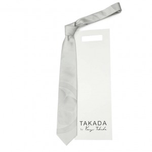 Серебристый галстук Kenzo Takada с большим цветком