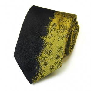Двухцветный галстук Kenzo Takada чёрный с золотым