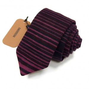 Вязаный галстук Missoni вишнёвого цвета