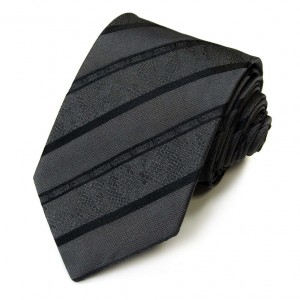 Серый галстук Roberto Cavalli в тонкую полоску