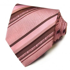 Розовый галстук Roberto Cavalli в полоску