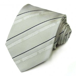 Серый галстук Roberto Cavalli с тонкими линиями