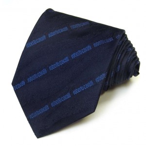 Тёмно-синий галстук с лого Roberto Cavalli