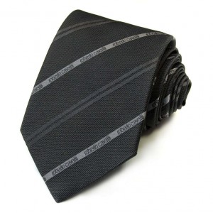 Костюмный серый галстук Roberto Cavalli в полоску