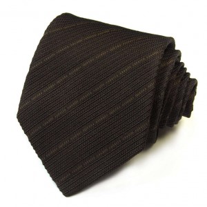Коричневый галстук Roberto Cavalli в мелкую полоску