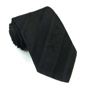Чёрный однотонный галстук Roberto Cavalli