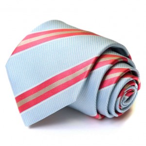 Голубой галстук Viktor Rolf в красную полоску