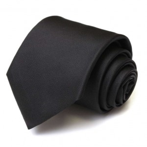 Чёрный однотонный галстук Viktor Rolf с вышивкой